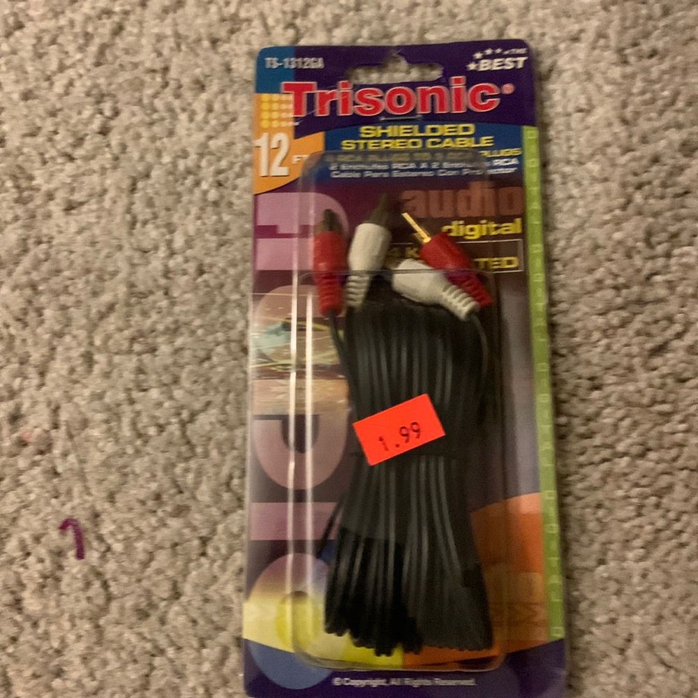 Trisonic  shielded stereo cable